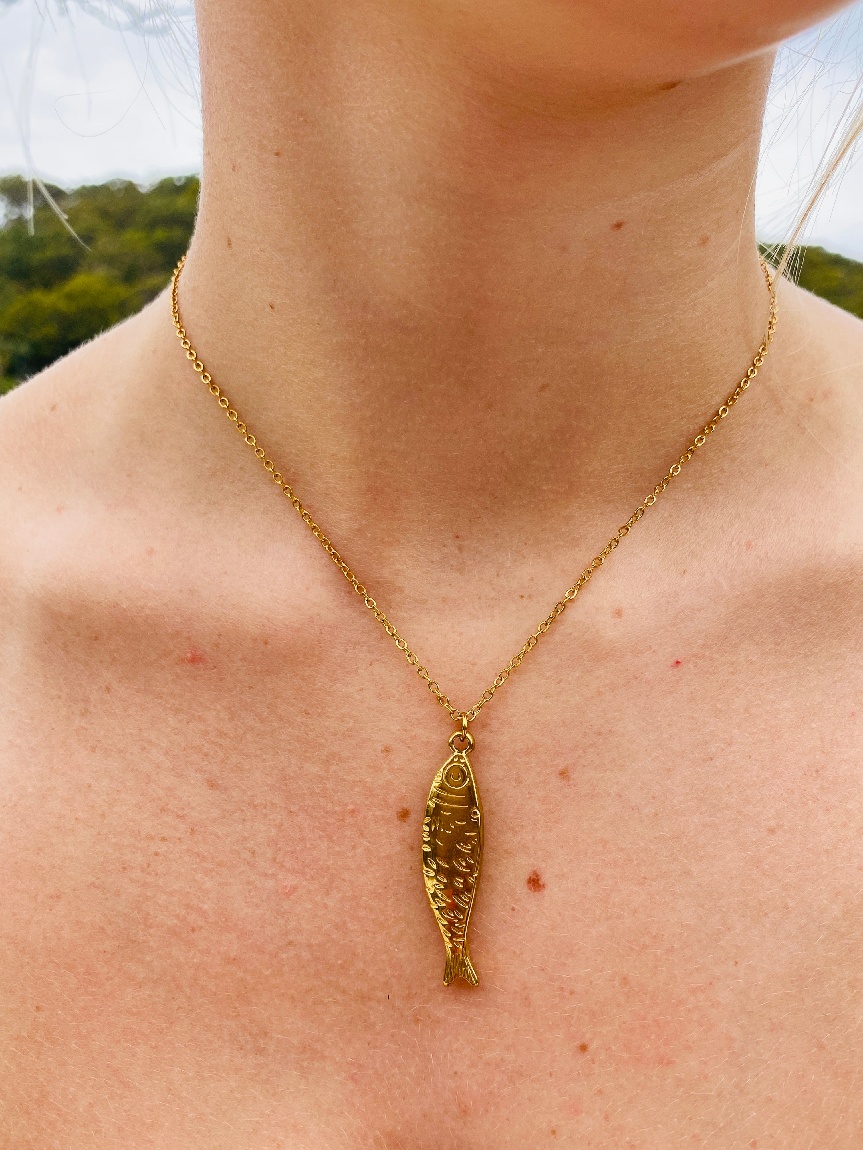 Tidebound Fish Necklace