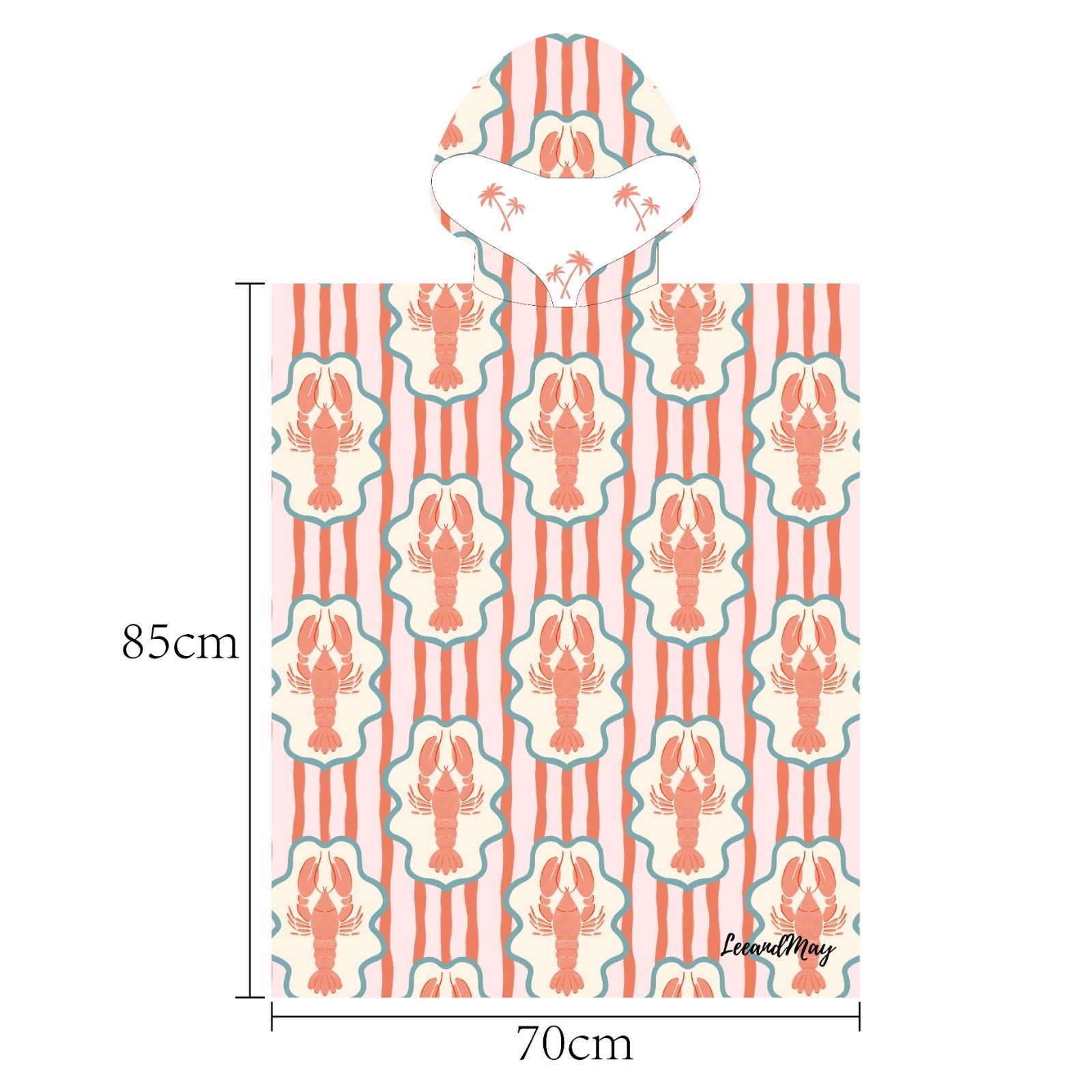 Kids Hooded Sand Free Beach Towel | Lobster