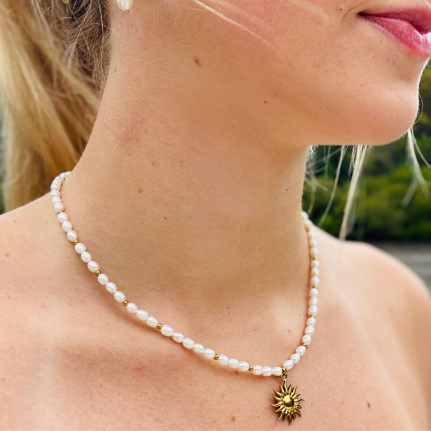 Sunstruck Pearl Necklace