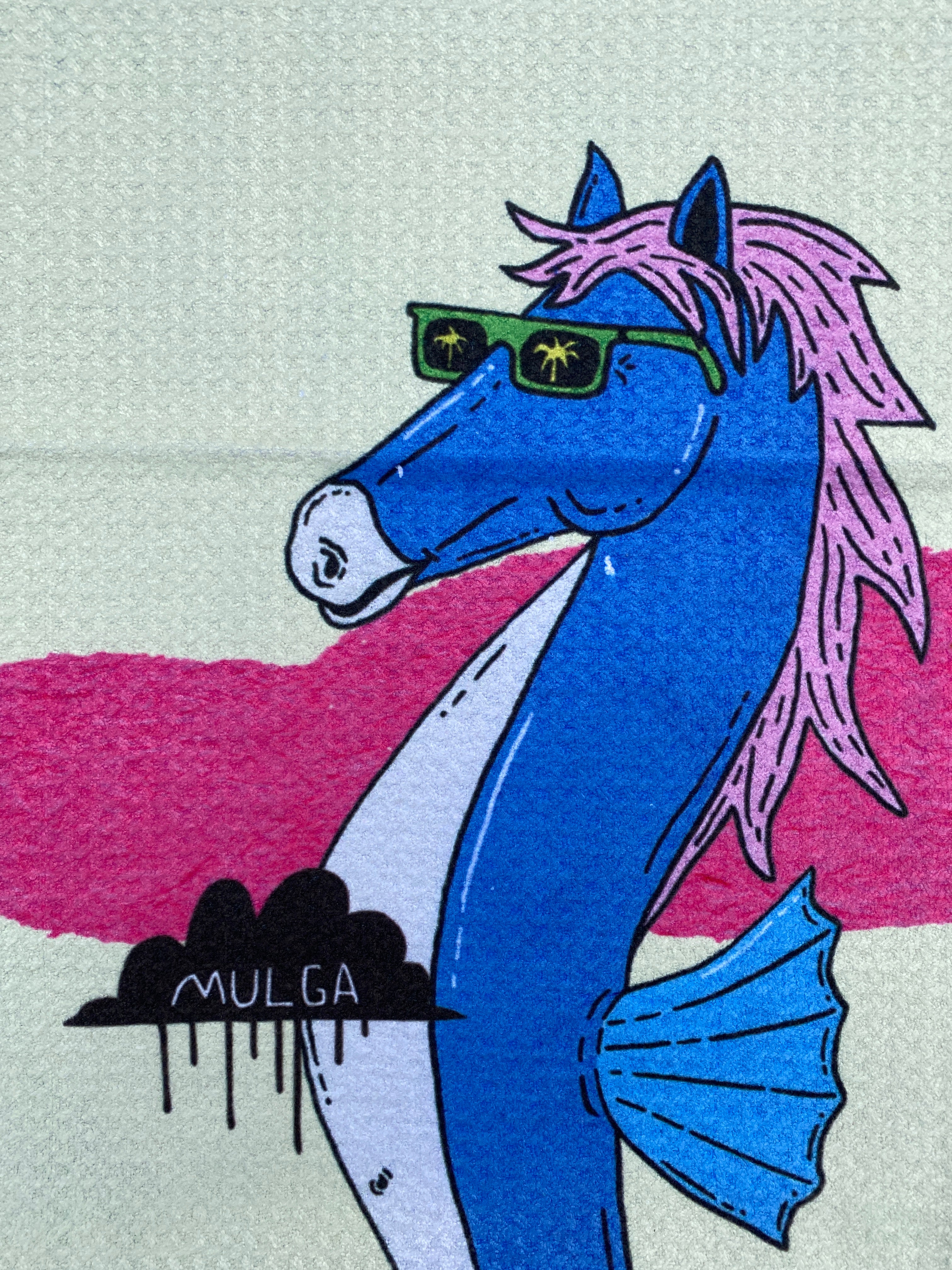Brett the Seahorse - Mulga Design | Quick Dry Beach Towel | Lee and May