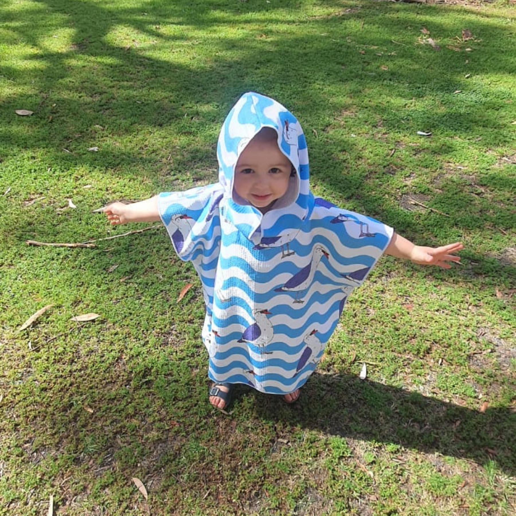 Greg the Seagull | Kids Hooded Sand Free Beach Towel