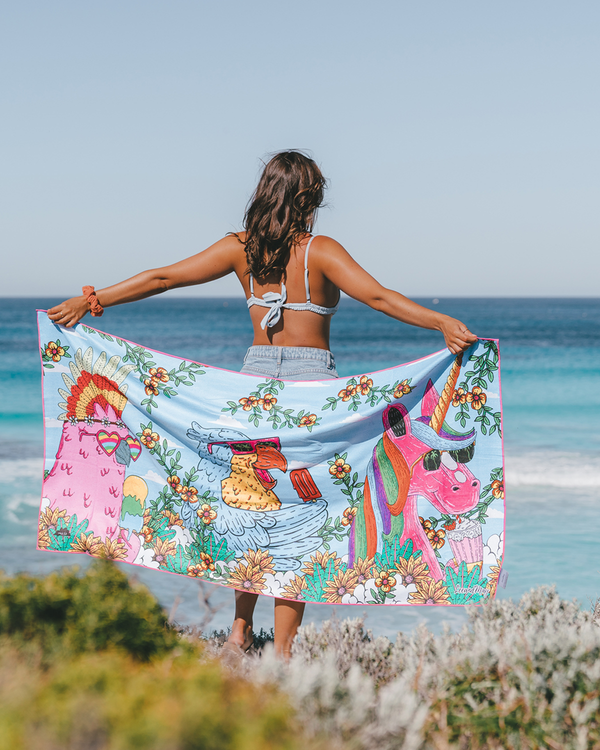 Awesome Three - Mulga Design | Sand Free Beach Towel | Lee and May