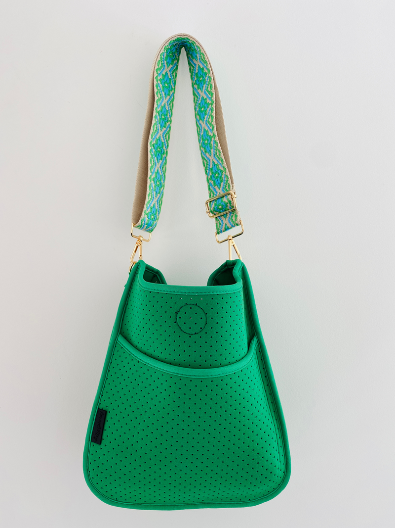 Emerald Green Neoprene Cross Body Bag Lee and May