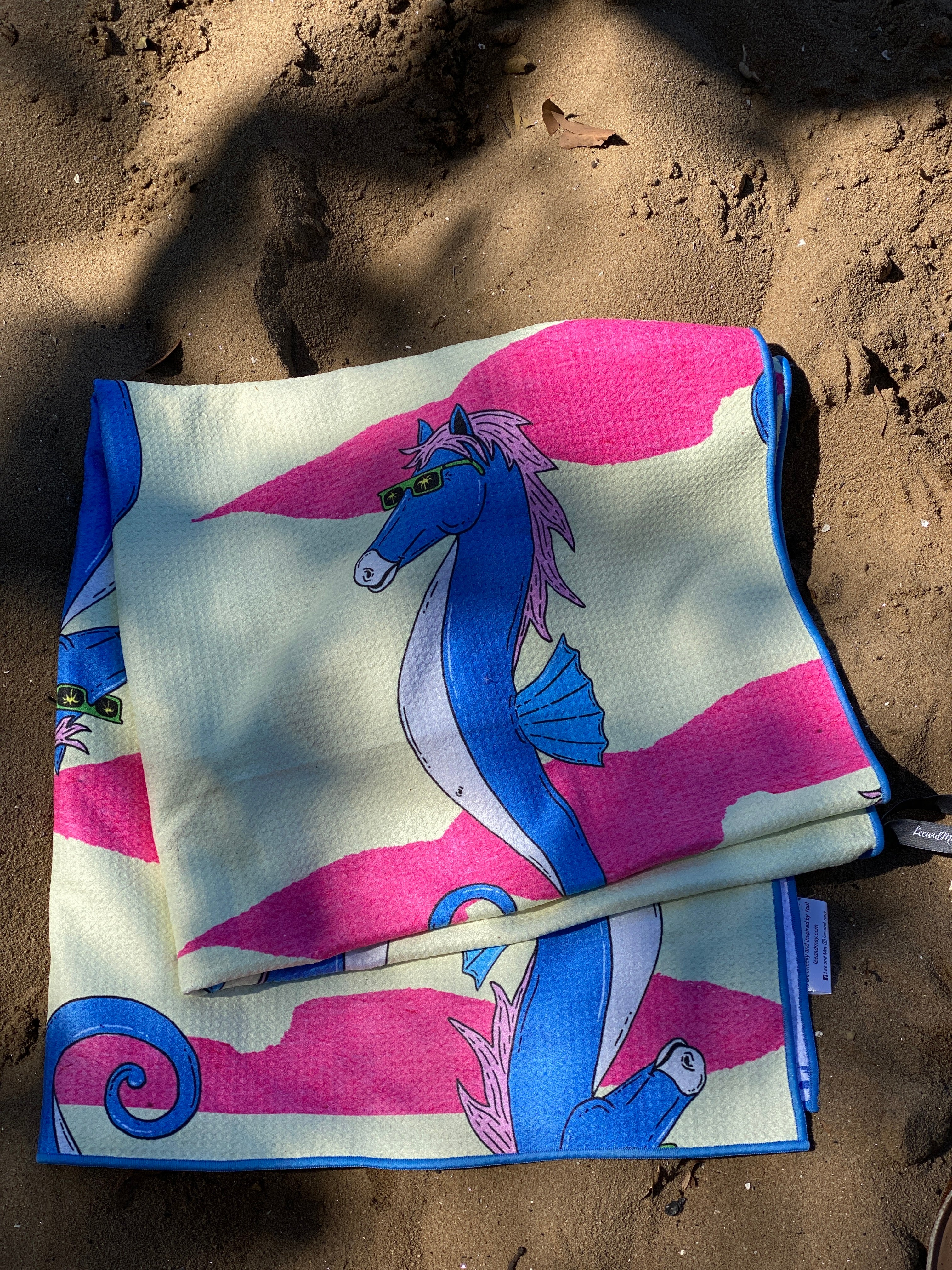 Brett the Seahorse - Mulga Design | Quick Dry Beach Towel | Lee and May